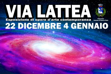 Locandina mostra d'arte contemporanea presso l'Ufficio del Turismo di Sauze d'Oulx