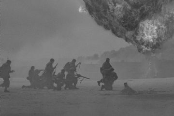 Immagine guerra e soldati in bianco e nero